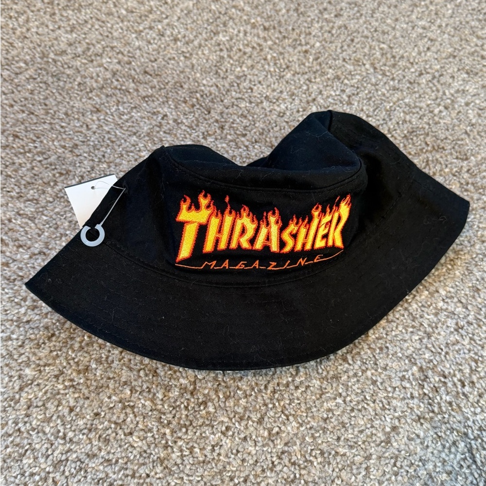 Thrasher Black Hat with Logo